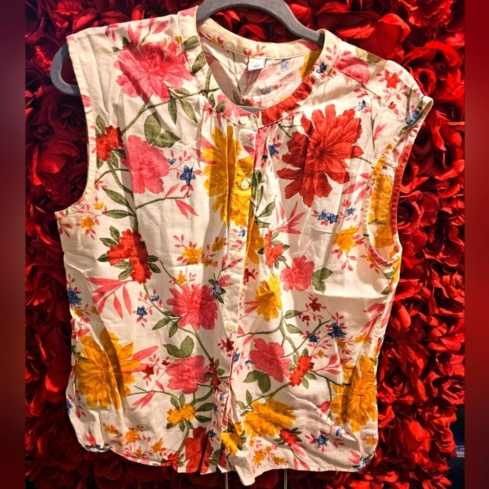 Old Navy Women's Floral Sleeveless Top Size Large